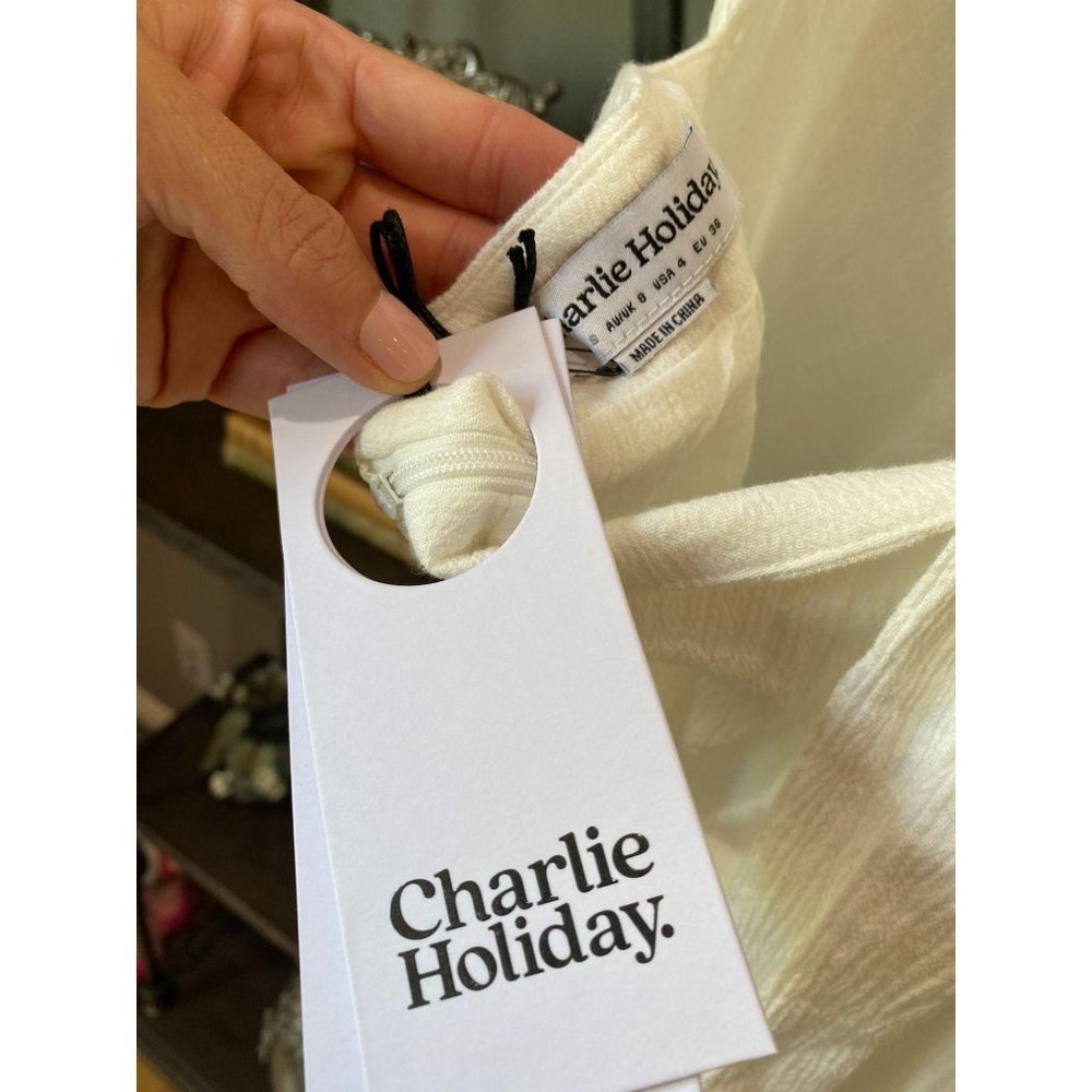 Charlie Holiday Lara Tie Back Midi Dress NWT 4 - Picture 11 of 11